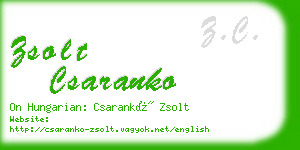 zsolt csaranko business card